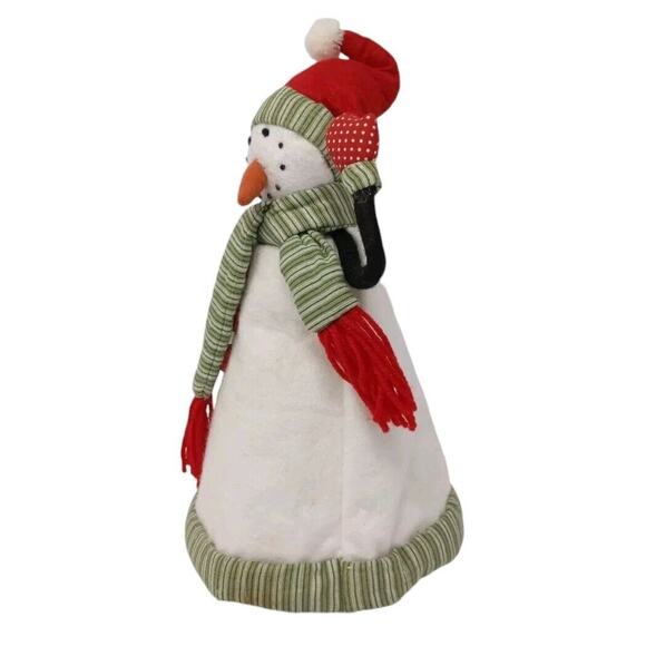 Pottery Barn Kids Snowman Christmas Tree Topper Felt Fabric Old Fashioned in Box - Picture 6 of 15
